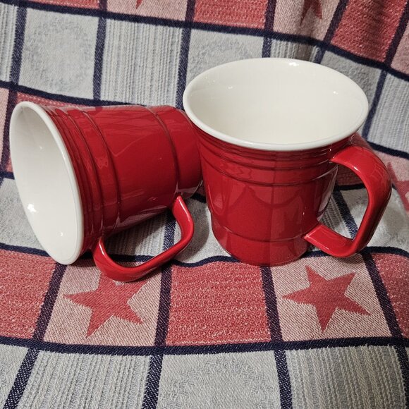 Red Cup Living 12 oz. Red Porcelain Coffee Mug - Picture 2 of 11